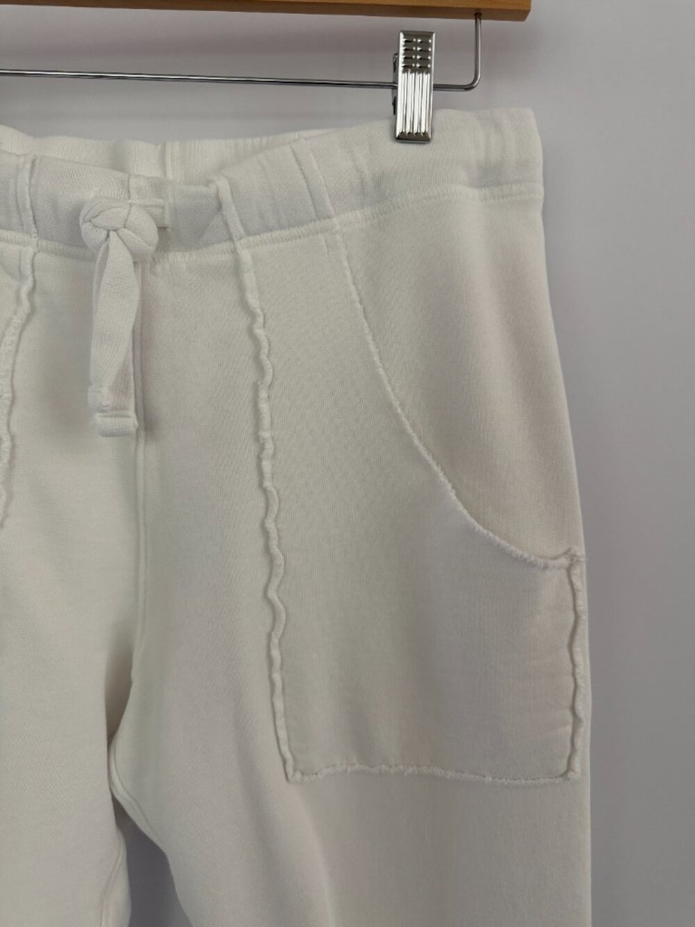 Frank & Eileen Eamon Triple Terry Jogger White Small - Picture 4 of 5